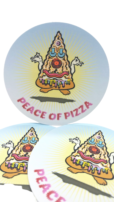 Peace of Pizza Vinyl Sticker
