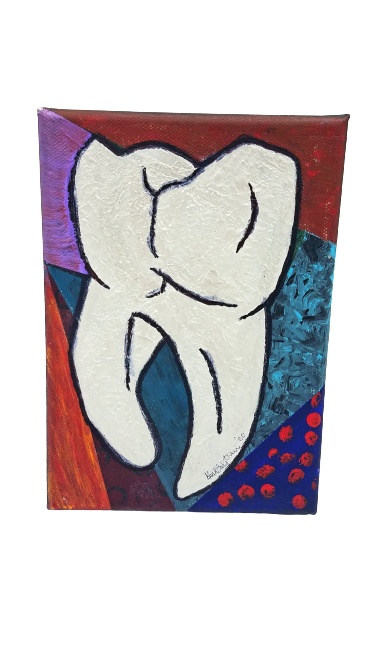 Tooth with Texture Mini Canvas