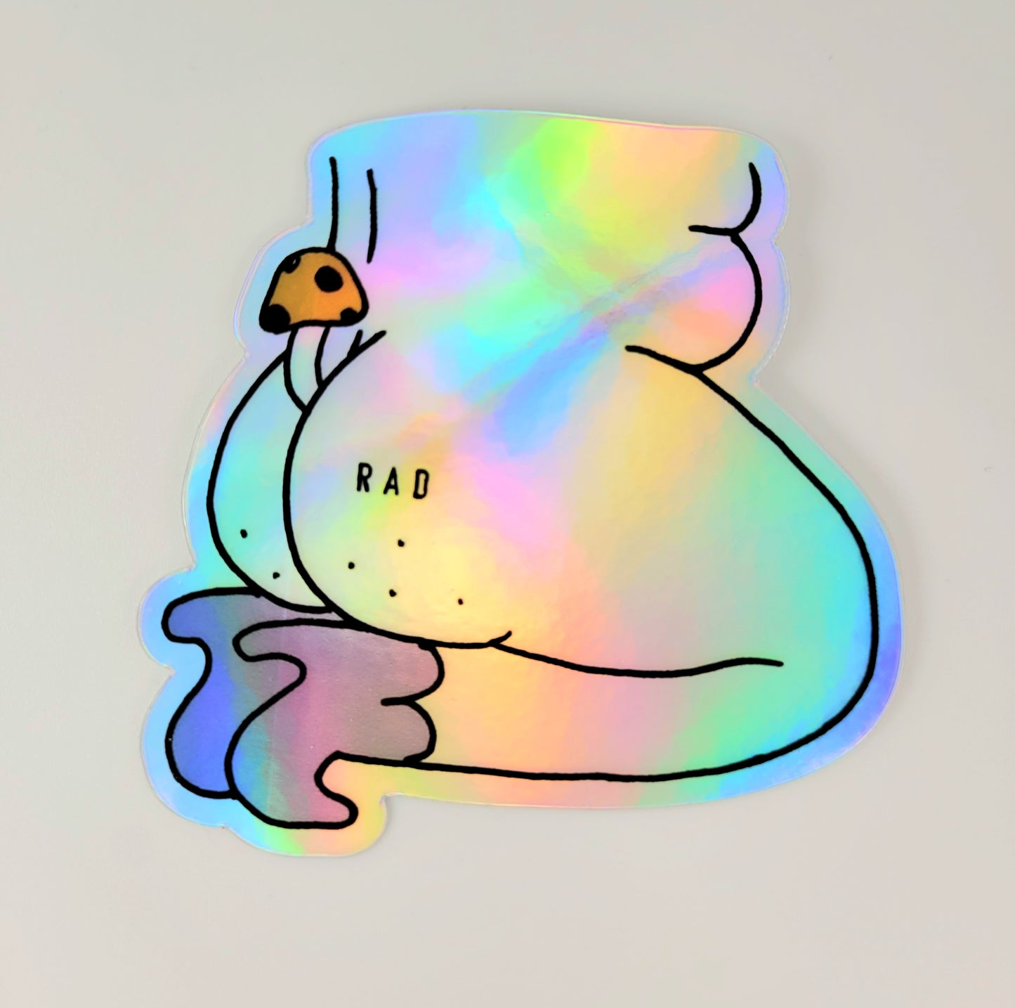 Holographic Shroomin' Booty Sticker
